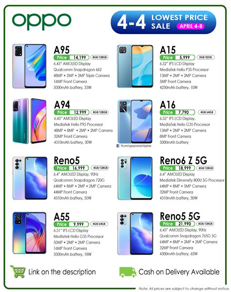 OPPO Price List in Philippines for June, 2024.